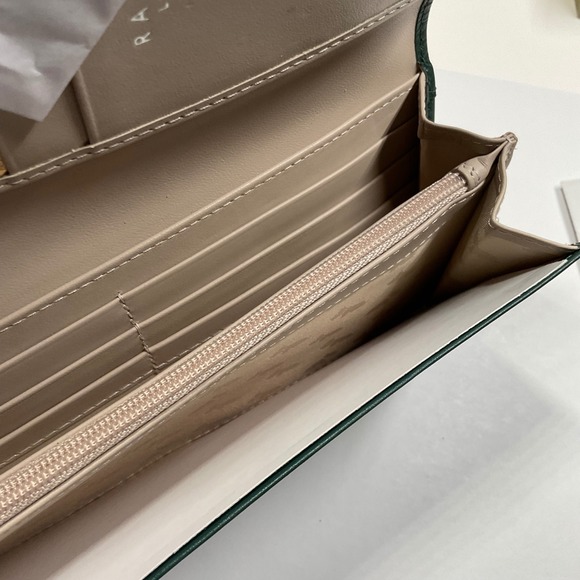 Radley London Dark Green Hole Lotta Fun Wallet Penguin scottie Applique NWT - Picture 6 of 9